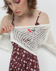 Knitted Cherries Cardigan