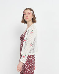 Knitted Cherries Cardigan