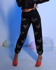 Diamante Butterfly Jogger