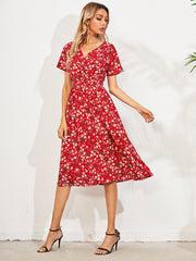 Theodora Floral Ruffle Mini Dress