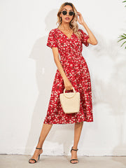 Theodora Floral Ruffle Mini Dress