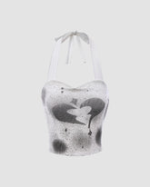 Sprayed Heart Sweetheart Top