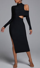 ZALCA CUTOUT MAXI BANDAGE DRESS