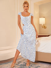 Boning Off Shoulder Crisscross Tie UP Corset Top & Print Skirt Sets