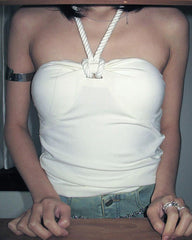 Hanging String Halter Top
