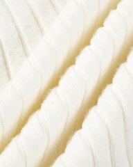 Pearly Expanse Ribbed Asymmetric Top