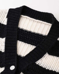 Alabastar Stripe Knit Cardigan and Tank Top