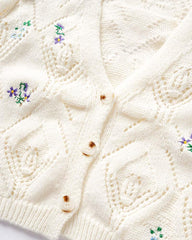 Courtesan Floral Crop Cardigan and Cami Top