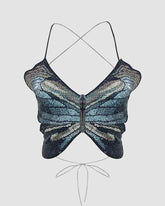 Sacred Butterfly Sequin Top