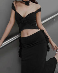 Rosy Skirt Coord Set