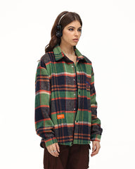 Knowing Eye Plaid Oversized Shirt