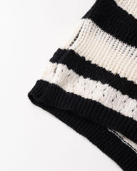 Alabastar Stripe Knit Cardigan and Tank Top