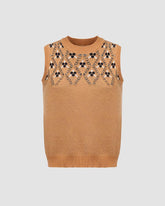 Fruitful Diamond Knitted Vest