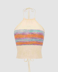 Landscape Halter Knit Top