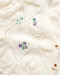 Courtesan Floral Crop Cardigan and Cami Top