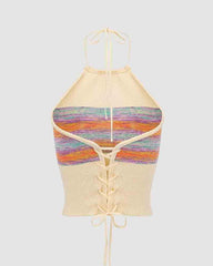 Landscape Halter Knit Top