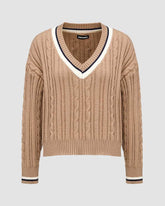 Marilea Ribbed V-Neck Sweater
