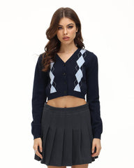 Academia Nymphoid Argyl Cardigan