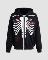 Ribcage Love Graphic Zip Hoodie