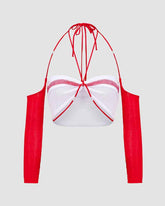 Cherry Crochet Halter Top