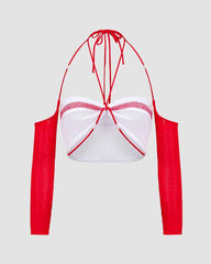 Cherry Crochet Halter Top