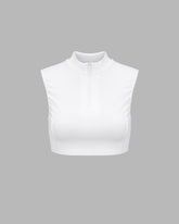 Cloudy Cropped Tank Zip Top