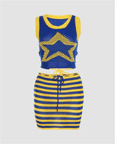 Shining Star Crochet Skirt Coord Set