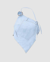 Ingeborg Asymmetrical Handkerchief Denim Top