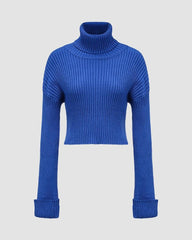 Glacius Cropped Turtleneck Jumper