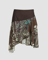 Floral Field Low-waist Skirt