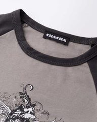 Gryphon Grunge Raglan Top