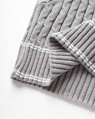 Asham Piping Ribbed Sweater Vest