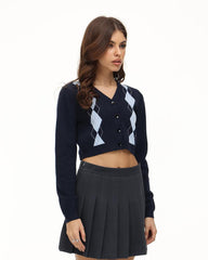 Academia Nymphoid Argyl Cardigan