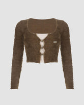 Pollinated Autumn Fuzzy Cardigan