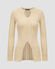 Kingly Creme Split Wing Sweater
