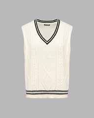 Jenynia Cable Knit Sweater Vest