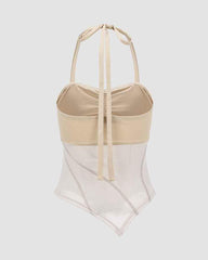 Keenfeather Halter Handkerchief Top