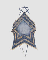 Twinkle Stars Denim Halter Top