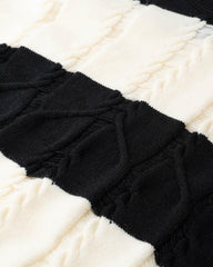 Caedence Striped Cable Knit Jumper