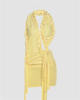 Tanigrei Plunging Statement Mini Dress