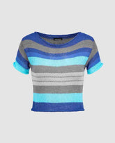 Horizon Shores Cropped Knit Top