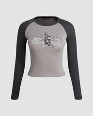 Gryphon Grunge Raglan Top