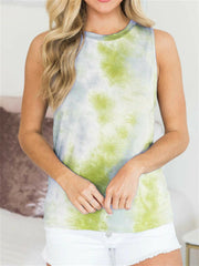 Tie-Dye Sleeveless Tank Top
