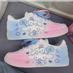 Cute Preppy Sneakers Aesthetic Shoe With Low-top