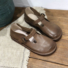 Handmade Leather Flat Soft Sole Women's Shoes