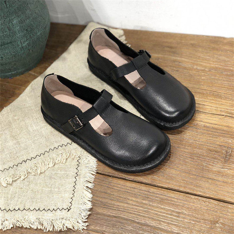 Handmade Leather Flat Soft Sole Women's Shoes