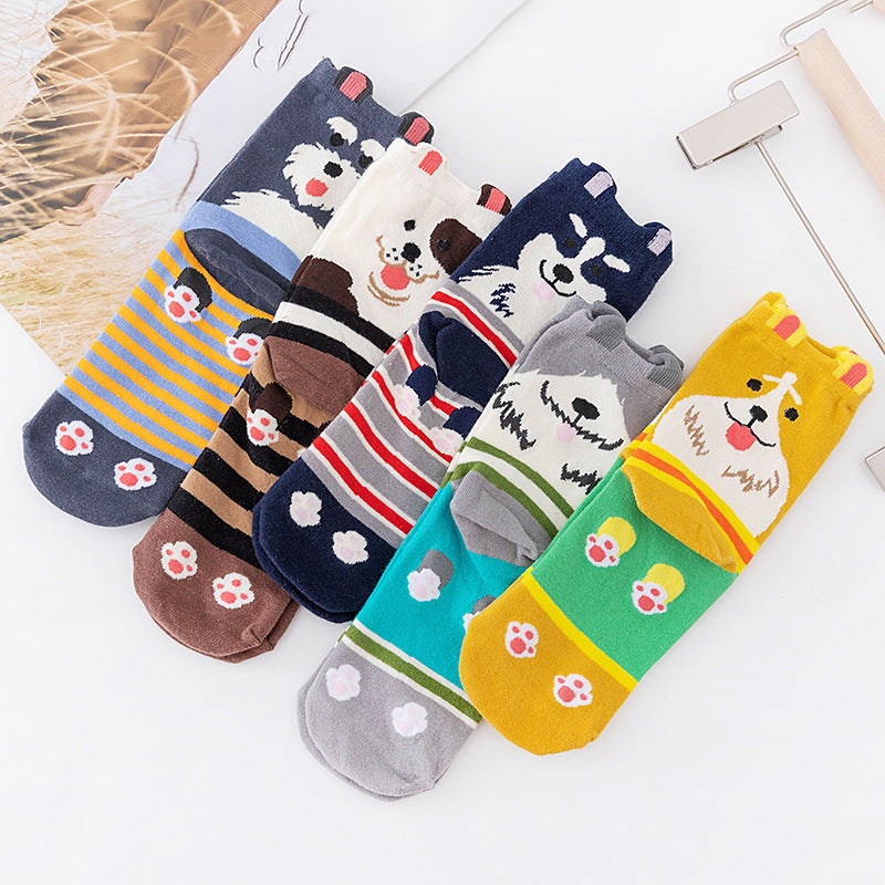 5 Pairs Cute Animal Socks for Women, Funny Dog Socks