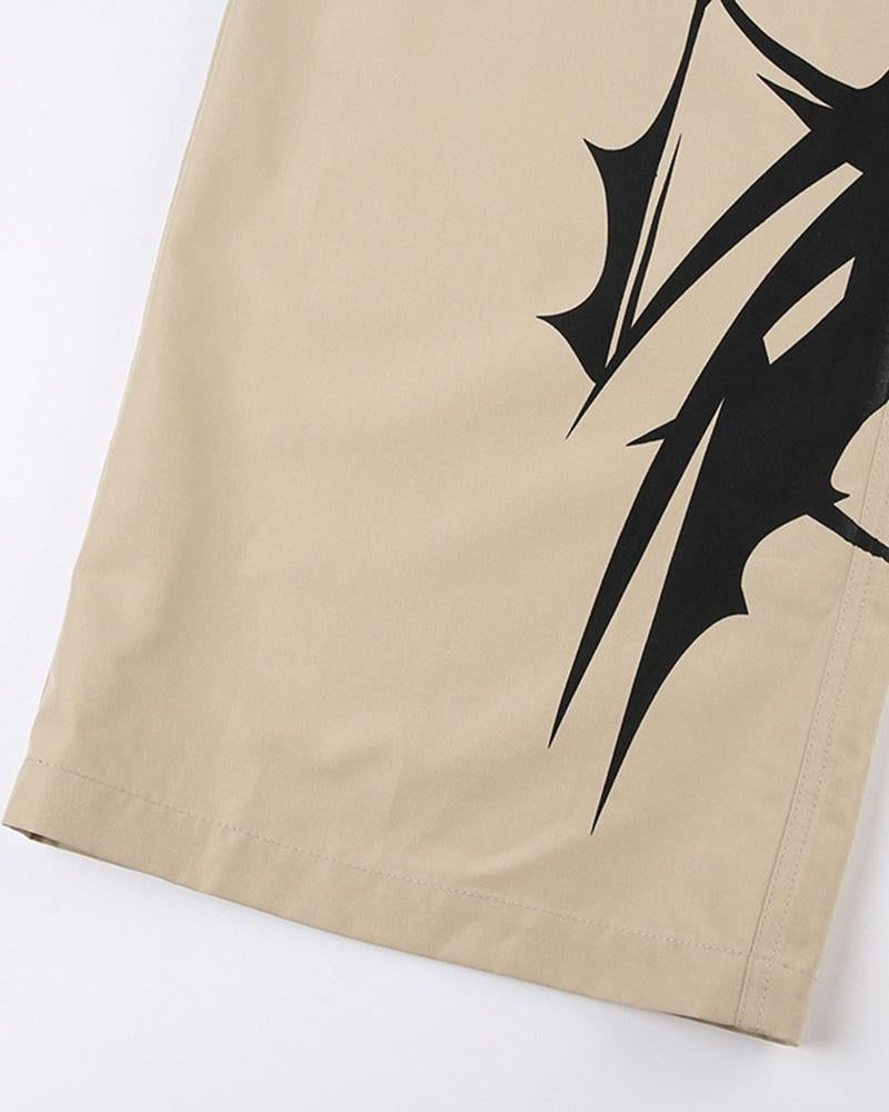 Grunge Graphics Parachute Pants