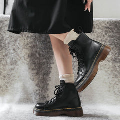 Combat Boots Platform Leather Martin Boots