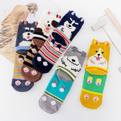 5 Pairs Cute Animal Socks for Women, Funny Dog Socks